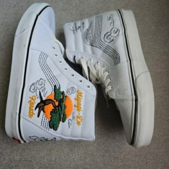 Vans Cobra Kai Miyagi Do Women Size 9 Sk8 Hi White Reseda Okinawa 032026 - Picture 4 of 7